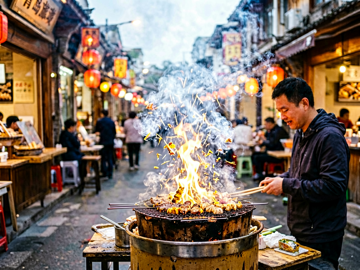青岛旅游攻略:营口路烧烤的烟火气,才是老青岛的味道