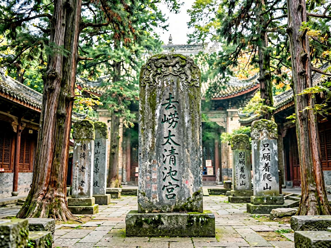 去崂山太清宫别只顾着爬山，这些几千年的古树和老碑才是真正的主角